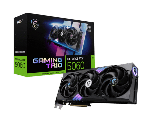 MSI GeForce RTX 5060 GAMING TRIO OC 8GB GDDR7 Graphics Card NVIDIA Blackwell PCIe 5.0 - RTX 5060 8G GAMING TRIO OC