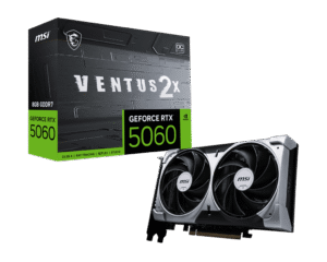 MSI GeForce RTX 5060 VENTUS 2X OC 8GB GDDR7 Graphics Card NVIDIA Blackwell PCIe 5.0 - RTX 5060 8G VENTUS 2X OC