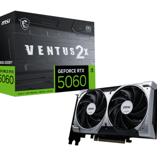 MSI GeForce RTX 5060 VENTUS 2X OC 8GB GDDR7 Graphics Card NVIDIA Blackwell PCIe 5.0 - RTX 5060 8G VENTUS 2X OC