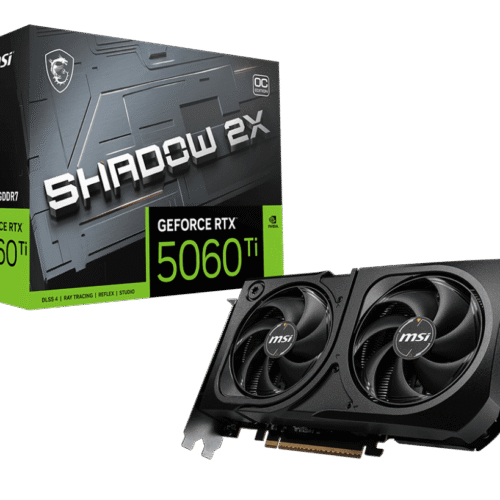 MSI GeForce RTX 5060 Ti SHADOW 2X OC PLUS 8GB GDDR7 Graphics Card NVIDIA Blackwell PCIe 5.0 - RTX 5060 TI 8G SHADOW 2X OC