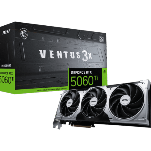 MSI GeForce RTX 5060 Ti VENTUS 3X OC 8GB GDDR7 Graphics Card NVIDIA Blackwell PCIe 5.0 - RTX 5060 TI 8G VENTUS 3X OC