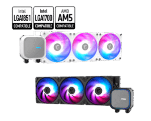 MSI MAG CoreLiquid A13 360 White 360mm AIO Liquid Cooler for Intel LGA 1851/1700 and AMD AM5/AM4, ARGB GEN2 Lighting - MAG CORELIQUID A13 360 WHITE