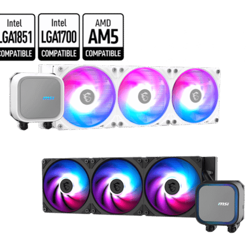 MSI MAG CoreLiquid A13 360 White 360mm AIO Liquid Cooler for Intel LGA 1851/1700 and AMD AM5/AM4, ARGB GEN2 Lighting - MAG CORELIQUID A13 360 WHITE