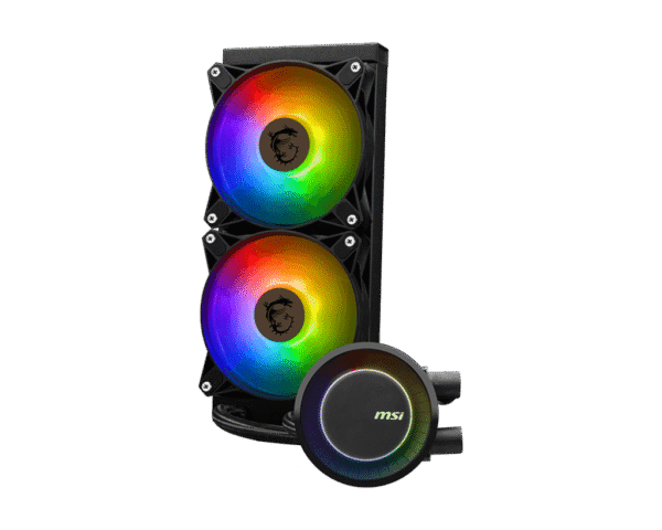 MSI MAG CORELIQUID E240 240mm Liquid Cooler with ARGB Lighting and FDB Fans - MAG CORELIQUID E240
