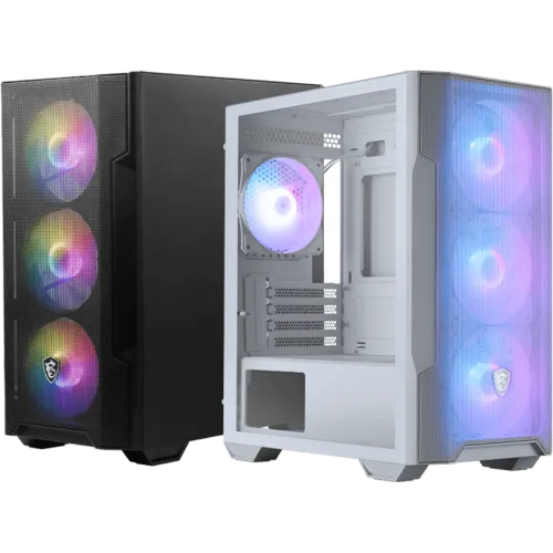 MSI MAG FORGE M100R WHITEMSI MAG FORGE M100R WHITE Micro-ATX Gaming Case Micro-ATX Mini-ITX Tempered Glass ARGB - MAG FORGE M100R WHITE