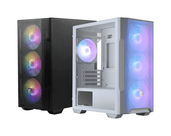 1024 (2) MSI MAG FORGE M100R WHITEMSI MAG FORGE M100R WHITE Micro-ATX Gaming Case Micro-ATX Mini-ITX Tempered Glass ARGB - MAG FORGE M100R WHITE