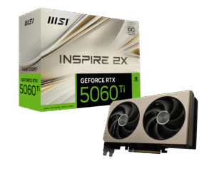 MSI GeForce RTX 5060 Ti INSPIRE 2X OC 16GB GDDR7 Graphics Card NVIDIA Blackwell PCIe 5.0 - RTX 5060 TI 16G INSPIRE 2X OC