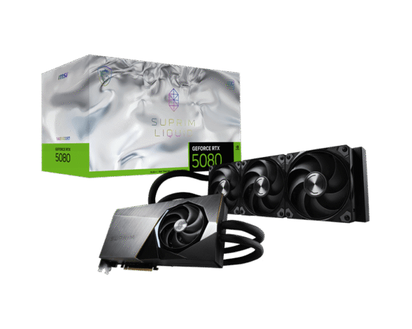 MSI GeForce RTX 5080 SUPRIM LIQUID SOC 16GB GDDR7 Graphics Card NVIDIA Blackwell PCIe 5.0 - RTX 5080 16G SUPRIM LIQUID SOC