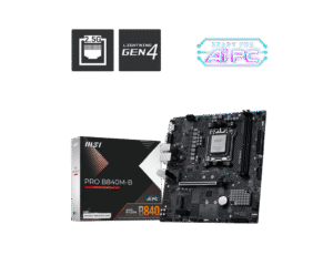 MSI PRO B840M-B AM5 DDR5 PCIe 4.0 2.5G LAN mATX Motherboard - PRO B840M-B