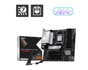 MSI PRO B850M-P WIFI AM5 DDR5 PCIe 5.0 Wi-Fi 7 mATX Motherboard - PRO B850M-P WIFI