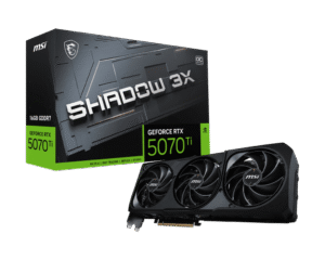 MSI GeForce RTX 5070 Ti SHADOW 3X OC 16GB GDDR7 Graphics Card NVIDIA Blackwell PCIe 5.0 - RTX 5070 TI 16G SHADOW 3X OC