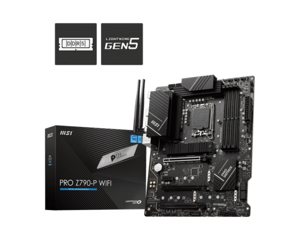 MSI PRO Z790-P WIFI Motherboard Intel Z790 LGA 1700 DDR5 7000MHz Wi-Fi 6E - PRO Z790-P WIFI
