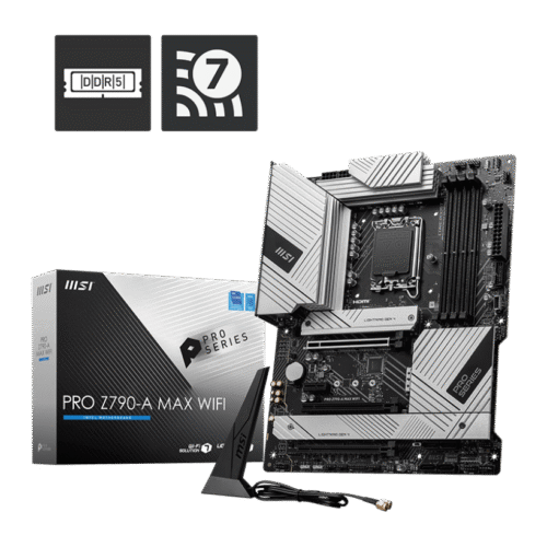 MSI PRO Z790-A MAX WIFI Motherboard Intel Z790 LGA 1700 DDR5 7800MHz Wi-Fi 7 - PRO Z790-A MAX WIFI