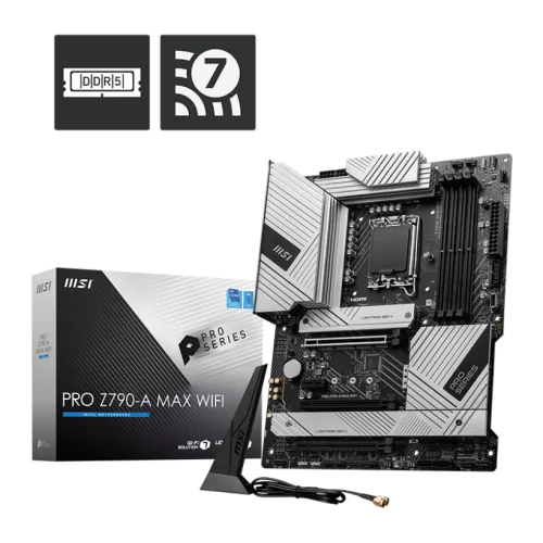 MSI PRO Z790-A MAX WIFI Motherboard Intel Z790 LGA 1700 DDR5 7800MHz Wi-Fi 7 - PRO Z790-A MAX WIFI