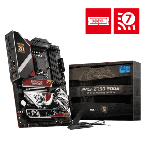 MSI MPG Z790 EDGE MONSTER HUNTER EDITION Motherboard Intel Z790 LGA 1700 DDR5 7800MHz Wi-Fi 7 - MPG Z790 EDGE MONSTER HUNTER EDITION