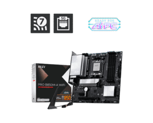 MSI PRO B850M-A WIFI AM5 DDR5 PCIe 5.0 Wi-Fi 7 mATX Motherboard - PRO B850M-A WIFI