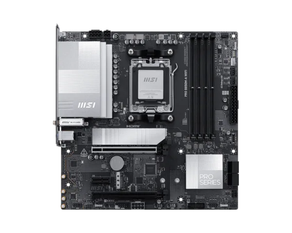 MSI PRO B850M-A WIFI AM5 DDR5 PCIe 5.0 Wi-Fi 7 mATX Motherboard - PRO B850M-A WIFI