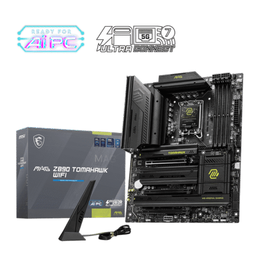 MSI MAG Z890 TOMAHAWK WIFI ATX Motherboard for Intel Core Ultra Series 2, DDR5 9200+ MT/s, Wi-Fi 7, Dual Thunderbolt 4, PCIe 5.0 M.2 - MAG Z890 TOMAHAWK WIFI
