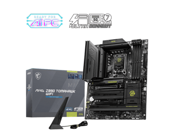 MSI MAG Z890 TOMAHAWK WIFI ATX Motherboard for Intel Core Ultra Series 2, DDR5 9200+ MT/s, Wi-Fi 7, Dual Thunderbolt 4, PCIe 5.0 M.2 - MAG Z890 TOMAHAWK WIFI