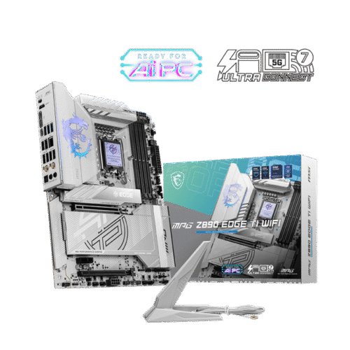 MSI MPG Z890 EDGE TI WIFI ATX Motherboard for Intel Core Ultra Series 2, DDR5 9200+ MT/s, Wi-Fi 7, Dual Thunderbolt 4, PCIe 5.0 M.2 - MPG Z890 EDGE TI WIFI