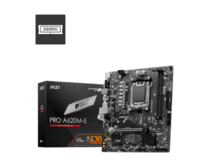 MSI PRO A620M-E mATX Motherboard for AMD Ryzen 9000/8000/7000 Series, DDR5 6800+ MHz, PCIe 4.0 M.2 - PRO A620M-E