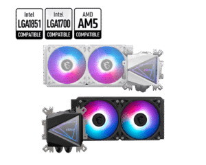 MSI MAG CORELIQUID I240 WHITE 240mm Liquid Cooler with ARGB GEN2 Lighting and LDB Fans - MAG CORELIQUID I240 WHITE