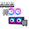 MSI MAG CORELIQUID A13 240 WHITE 240mm Liquid Cooler with ARGB GEN2 Lighting and CycloBlade 7 Fans - MAG CORELIQUID A13 240 WHITE