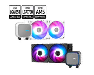 MSI MAG CORELIQUID A13 240 240mm Liquid Cooler with ARGB GEN2 Lighting and CycloBlade 7 Fans - MAG CORELIQUID A13 240