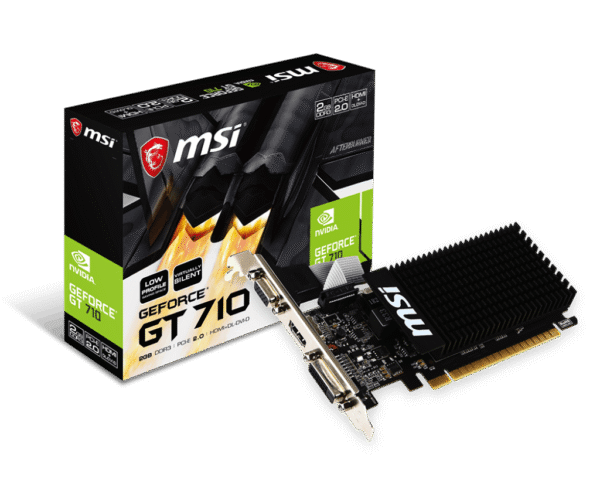 1024 MSI GeForce GT 710 2GD3H LP 2GB DDR3 Graphics Card PCI Express 2.0 - GT 710 2GD3H LP 2GB