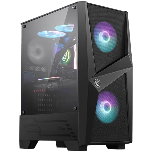 MSI MAG FORGE 100R Mid-Tower Gaming Case ATX Micro-ATX Mini-ITX Tempered Glass ARGB - MAG FORGE 100R