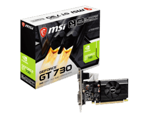MSI GeForce GT 730 N730K-2GD3/LP 2GB DDR3 Graphics Card PCI Express 2.0 - N730K-2GD3/LP