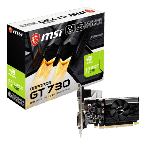 MSI GeForce GT 730 N730K-2GD3/LP 2GB DDR3 Graphics Card PCI Express 2.0 - N730K-2GD3/LP