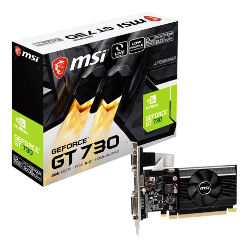 MSI GeForce GT 730 N730K-2GD3/LP 2GB DDR3 Graphics Card PCI Express 2.0 - N730K-2GD3/LP