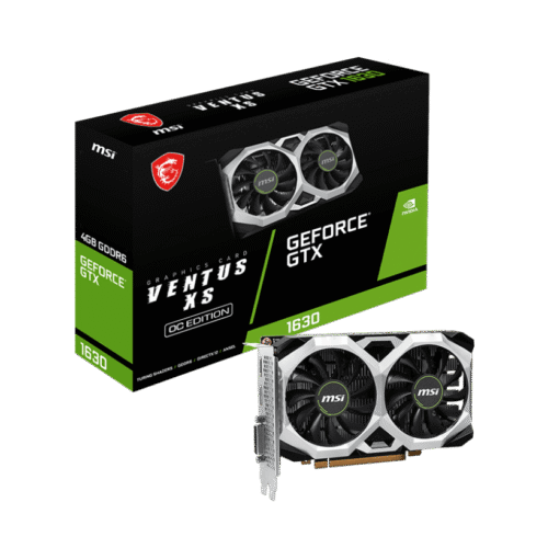 MSI GeForce GTX 1630 VENTUS XS 4G OC 4GB GDDR6 Graphics Card PCI Express 3.0 - GTX 1630 VENTUS XS 4G OC
