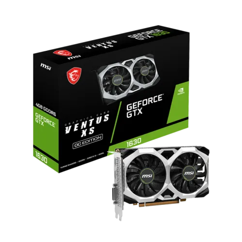 MSI GeForce GTX 1630 VENTUS XS 4G OC 4GB GDDR6 Graphics Card PCI Express 3.0 - GTX 1630 VENTUS XS 4G OC