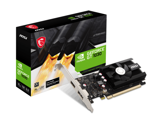 MSI GeForce GT 1030 4GD4 LP OC 4GB DDR4 Graphics Card NVIDIA Pascal PCI Express 3.0 - GT 1030 4GD4 LP OC
