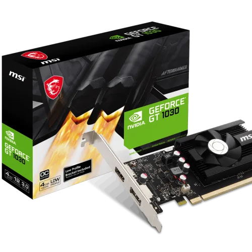 MSI GeForce GT 1030 4GD4 LP OC 4GB DDR4 Graphics Card NVIDIA Pascal PCI Express 3.0 - GT 1030 4GD4 LP OC