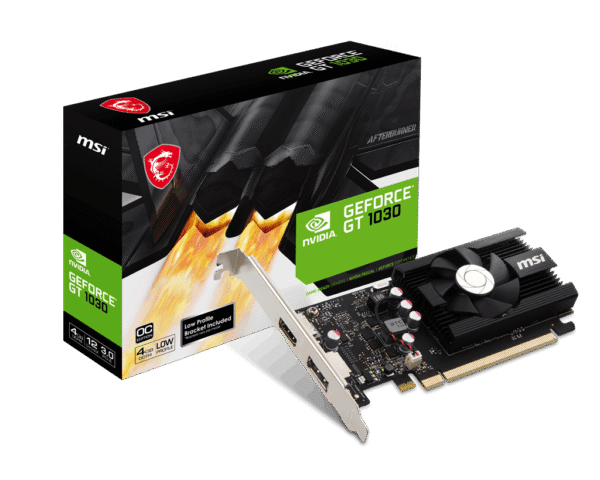 MSI GeForce GT 1030 4GD4 LP OC 4GB DDR4 Graphics Card NVIDIA Pascal PCI Express 3.0 - GT 1030 4GD4 LP OC