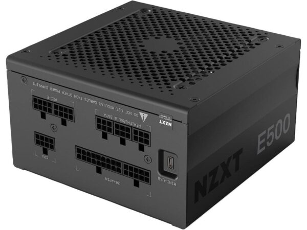 NZXT E500 Digital 500W 80 Plus Gold Fully Modular ATX PSU with CAM Monitoring - NP-1PM-E500A-UK