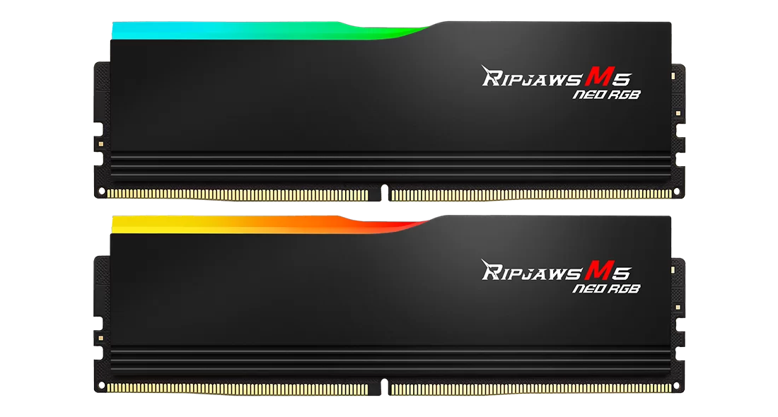 G.SKILL Ripjaws M5 Neo RGB DDR5 6000MT/s 32GB (2x16GB) CL30 AMD EXPO Memory – F5-6000J3038F16G...