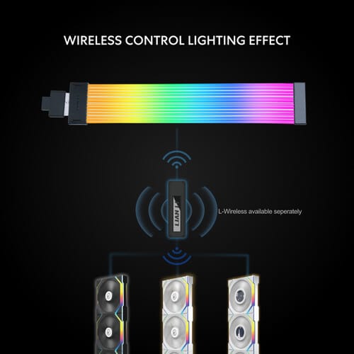 Lian Li STRIMER WIRELESS 16-8 | 16-12 ARGB GPU Power Extension Cable 12V-2x6 Pin 340mm - G89.PW16-81W.00 | PW16-81W | G89.PW16-121W.00 | PW16-121W