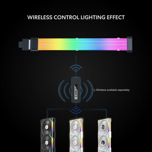 Lian Li STRIMER WIRELESS 16-8 | 16-12 ARGB GPU Power Extension Cable 12V-2x6 Pin 340mm - G89.PW16-81W.00 | PW16-81W | G89.PW16-121W.00 | PW16-121W
