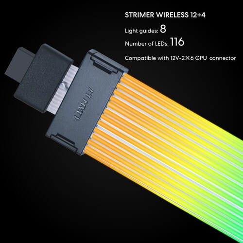 Lian Li STRIMER WIRELESS 16-8 | 16-12 ARGB GPU Power Extension Cable 12V-2x6 Pin 340mm - G89.PW16-81W.00 | PW16-81W | G89.PW16-121W.00 | PW16-121W
