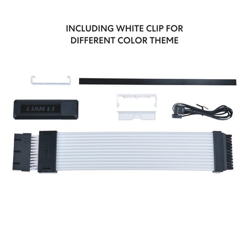 Lian Li STRIMER WIRELESS 24P ARGB Motherboard Extension Cable 260mm 132 LEDs for CPU Power | with or without L- Wireless Controller - PW24-1W-T | G89.PW24-1W-T.00 | PW24-1W | G89.PW24-1W.00