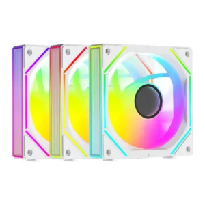 Ocypus GAMMA F12 UNI ARGB Reverse Blade Chassis Fan 120mm 53 CFM 1.65mm H2O White 3 in 1 - GAMMA-F12-WH3AM01U-GL