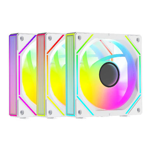 Ocypus GAMMA F12 UNI ARGB Chassis Fan 120mm 50 CFM 1.65mm H2O White 3 in 1 - GAMMA-F12-WH3AM00U-GL
