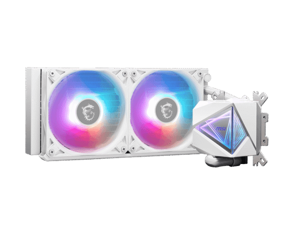 MSI MAG CORELIQUID I240 WHITE 240mm Liquid Cooler with ARGB GEN2 Lighting and LDB Fans - MAG CORELIQUID I240 WHITE
