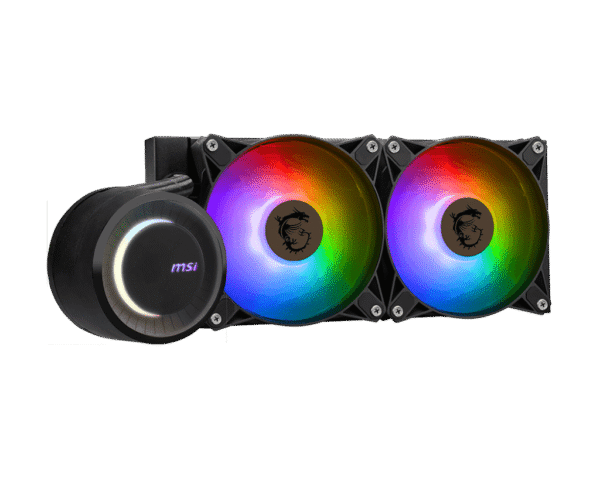 MSI MAG CORELIQUID E240 240mm Liquid Cooler with ARGB Lighting and FDB Fans - MAG CORELIQUID E240