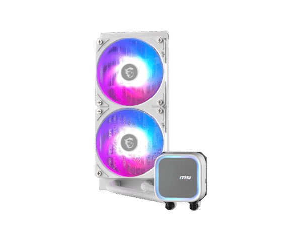 MSI MAG CORELIQUID A13 240 WHITE 240mm Liquid Cooler with ARGB GEN2 Lighting and CycloBlade 7 Fans - MAG CORELIQUID A13 240 WHITE