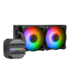 MSI MAG CORELIQUID M240 240mm Liquid Cooler with ARGB Lighting and Two Ball Bearing Fans - MAG CORELIQUID M240